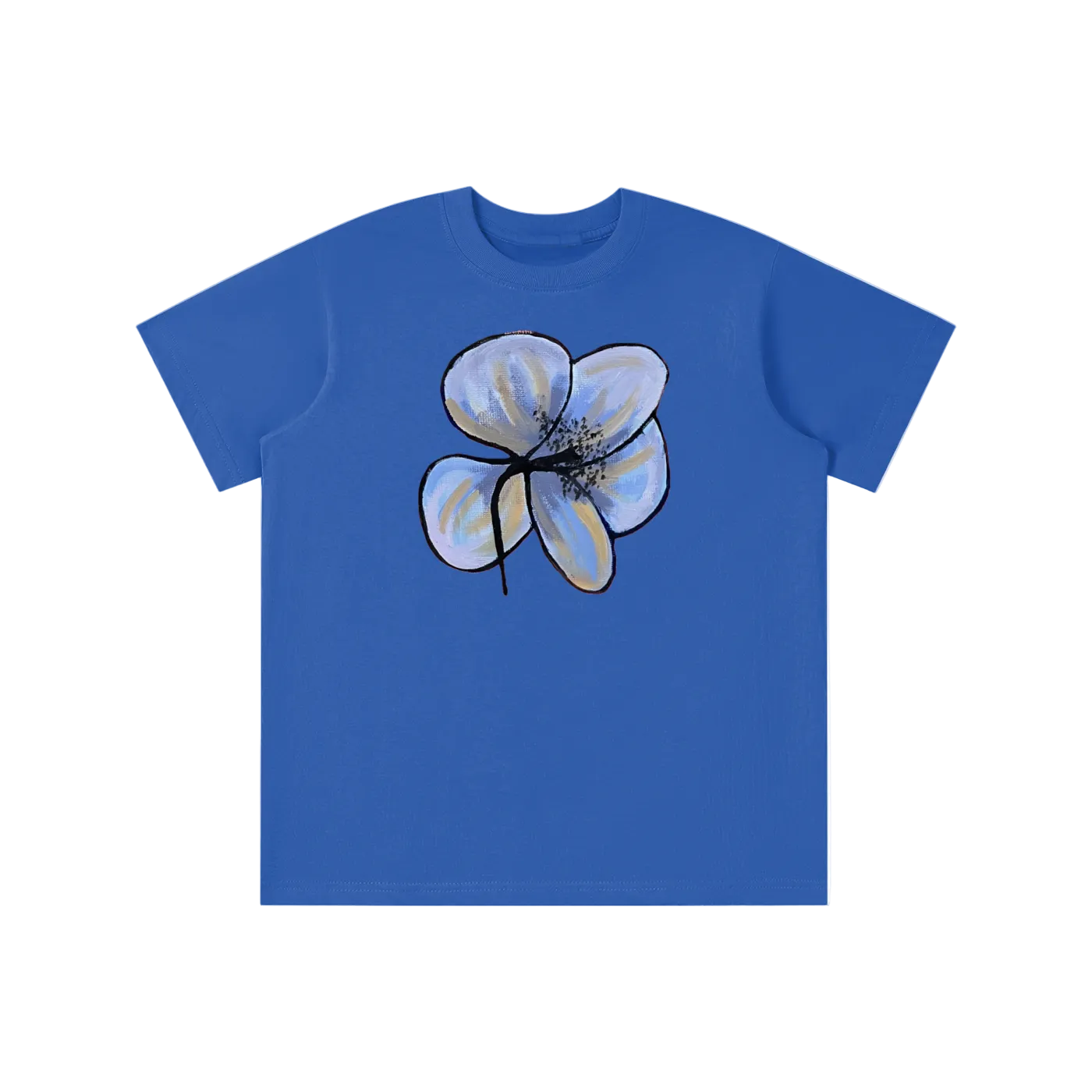 ‘PATCHWORK’ blue detail baby tee