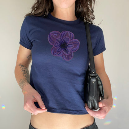 ‘PATCHWORK’ purple detail baby tee