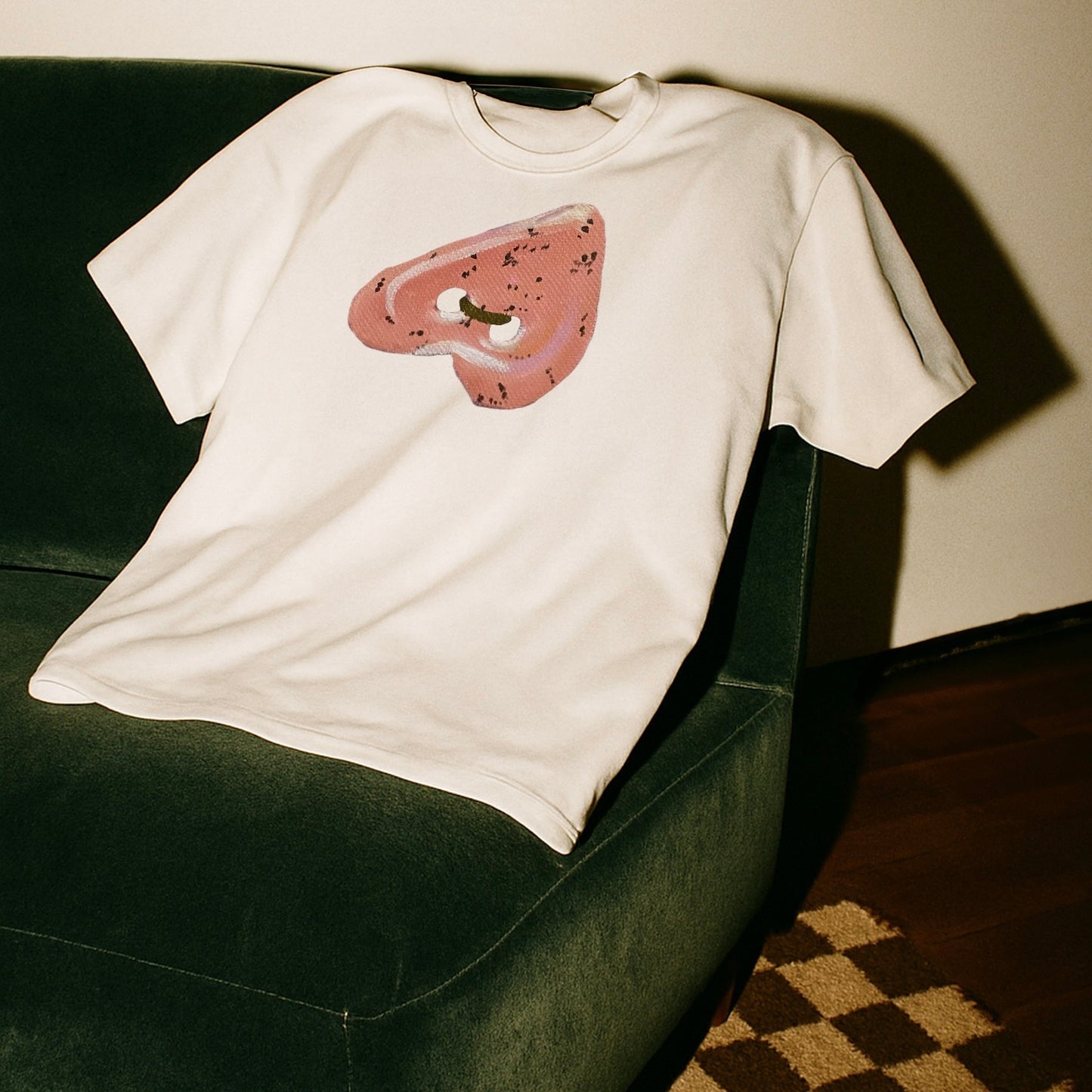 ‘CUTE AS A BUTTON’ pink detail baby tee