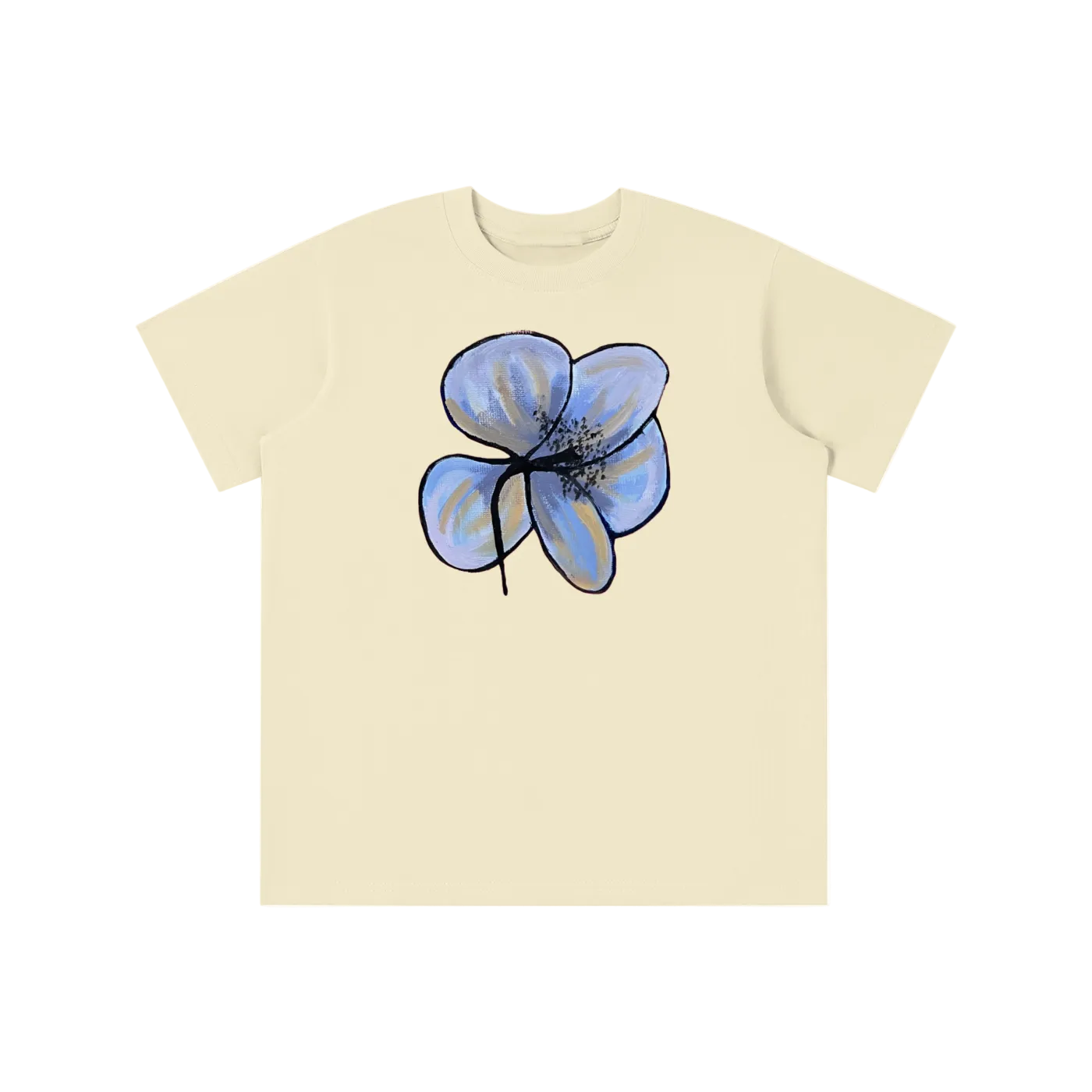 ‘PATCHWORK’ blue detail baby tee
