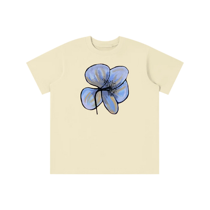 ‘PATCHWORK’ blue detail baby tee