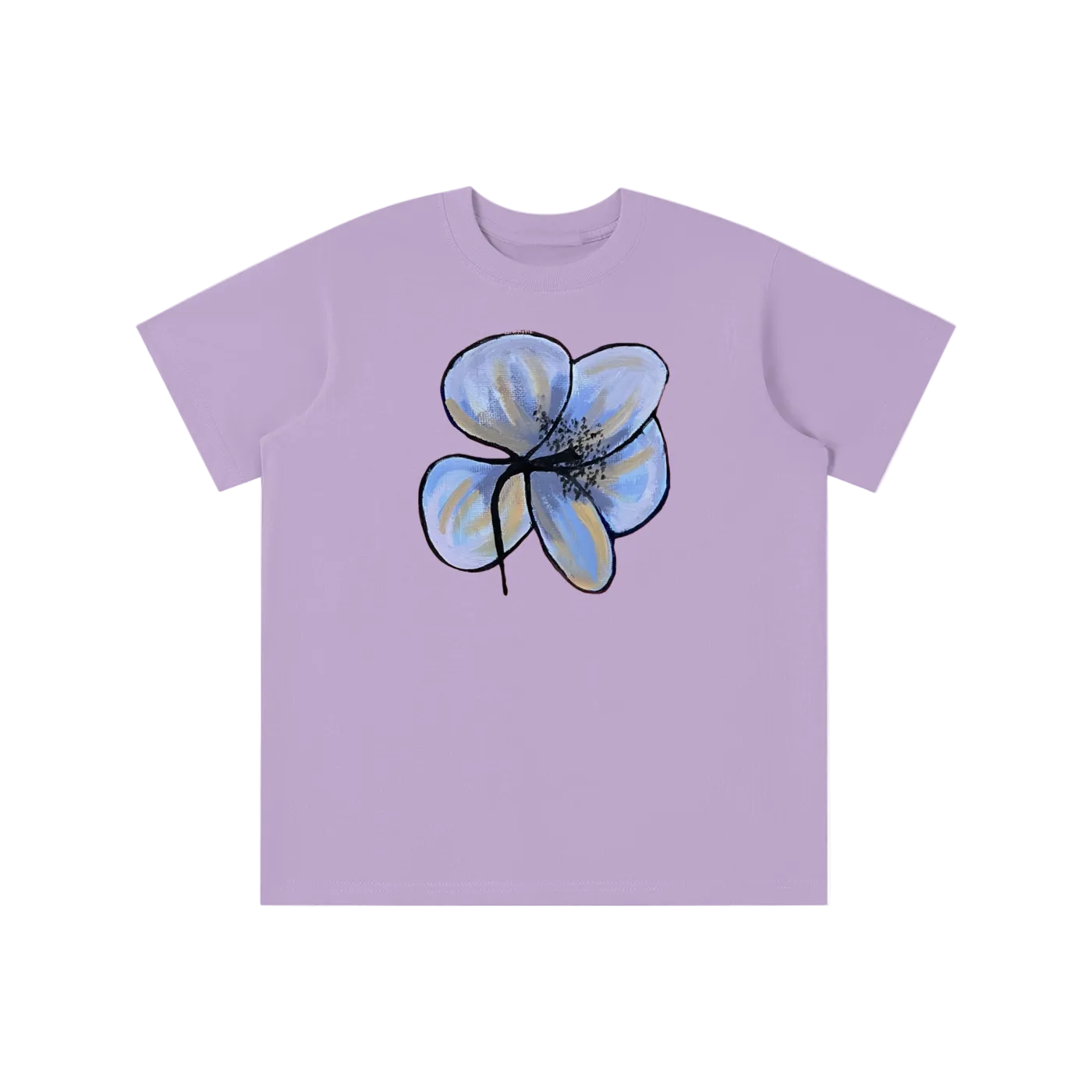 ‘PATCHWORK’ blue detail baby tee
