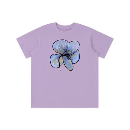 ‘PATCHWORK’ blue detail baby tee