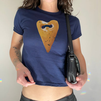 ‘CUTE AS A BUTTON’ yellow detail baby tee