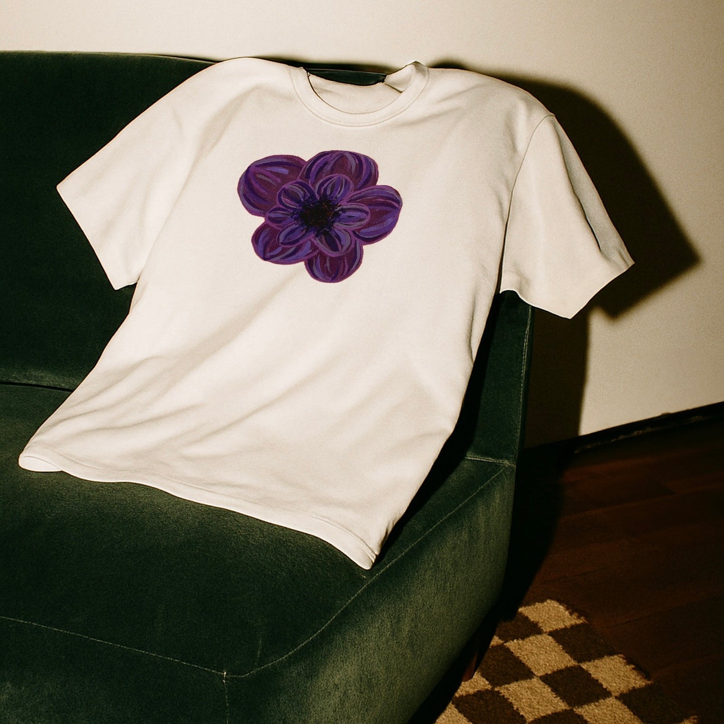 ‘PATCHWORK’ purple detail baby tee