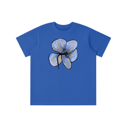 ‘PATCHWORK’ blue detail baby tee