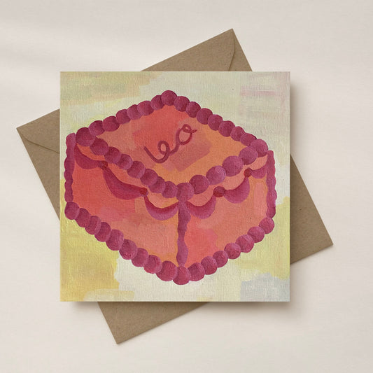 ‘LEO’ greeting card
