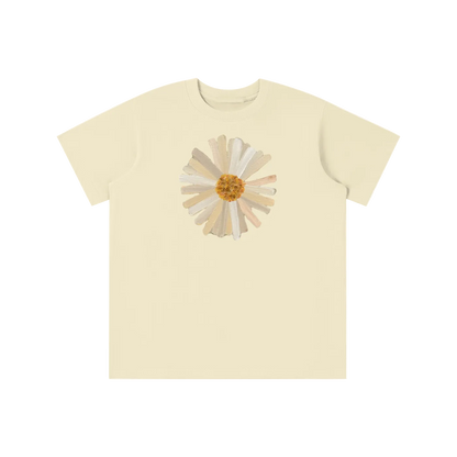 ‘PATCHWORK’ yellow detail baby tee