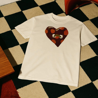 ‘CUTE AS A BUTTON’ brown detail baby tee