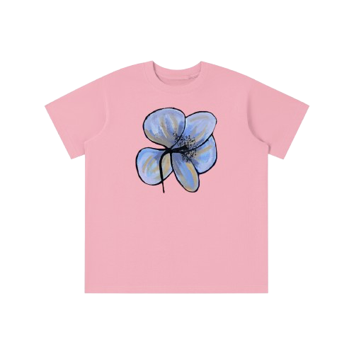 ‘PATCHWORK’ blue detail baby tee