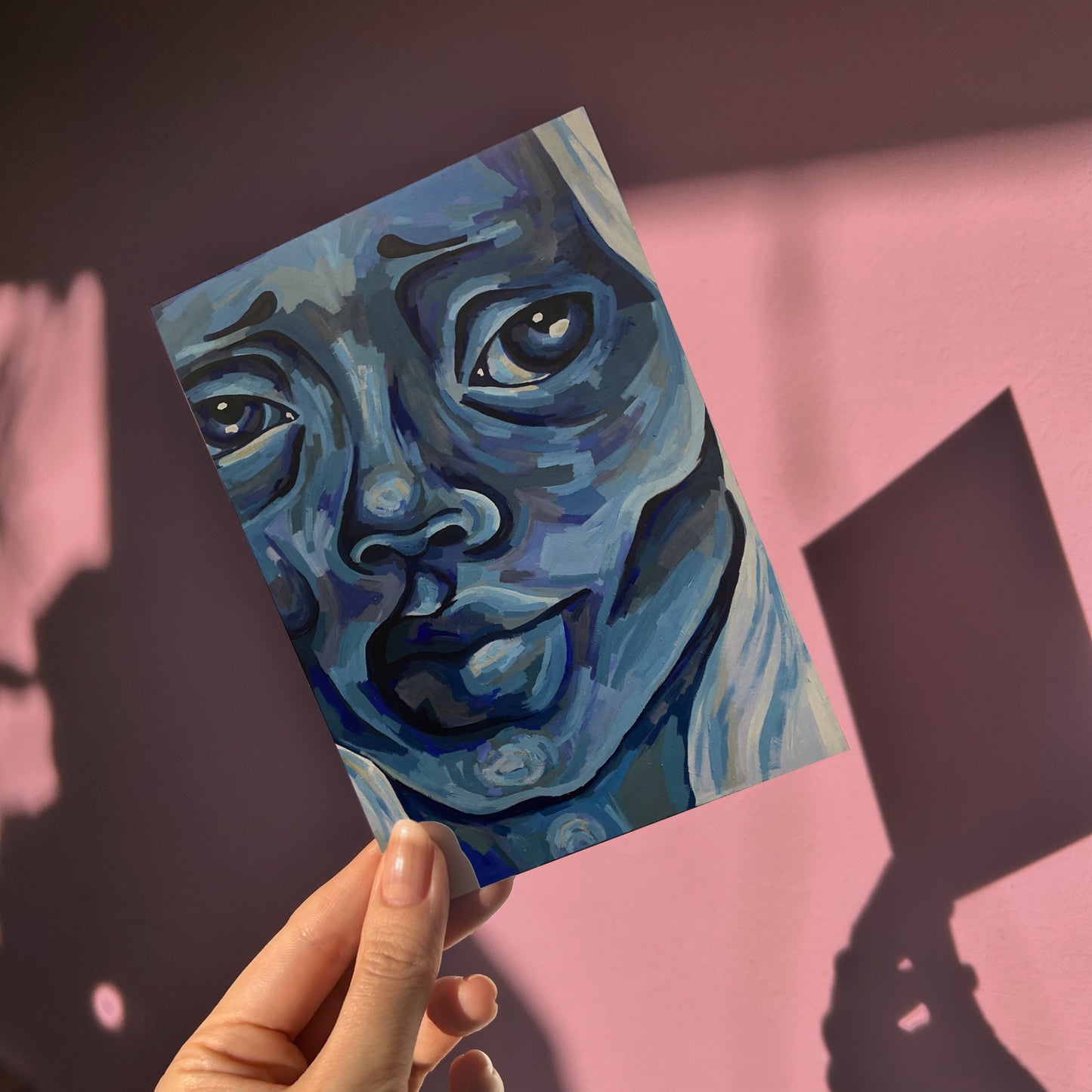 ‘BLUE’ greeting card