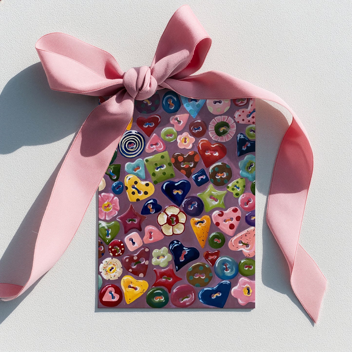 ‘CUTE AS A BUTTON’ greeting card