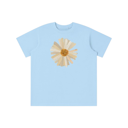 ‘PATCHWORK’ yellow detail baby tee