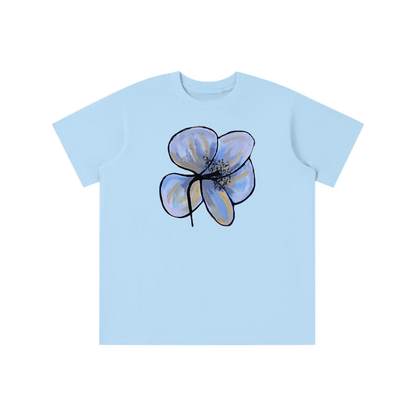 ‘PATCHWORK’ blue detail baby tee