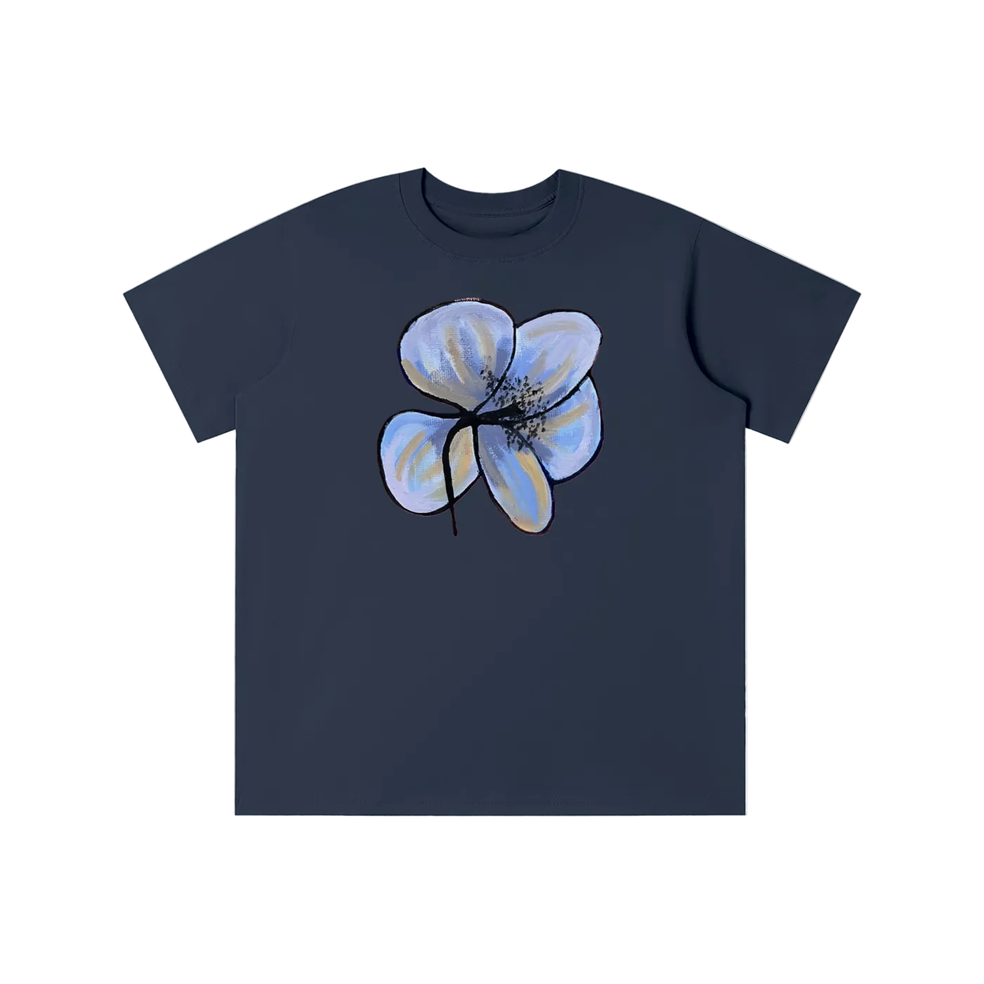 ‘PATCHWORK’ blue detail baby tee