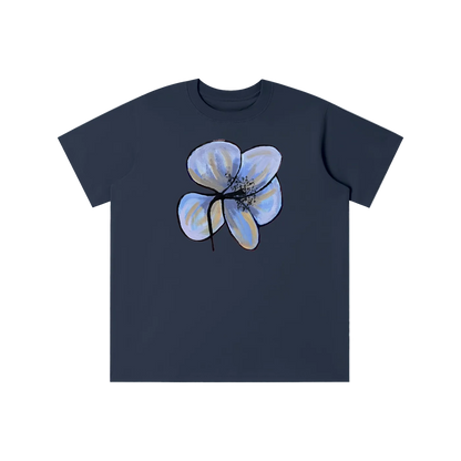 ‘PATCHWORK’ blue detail baby tee