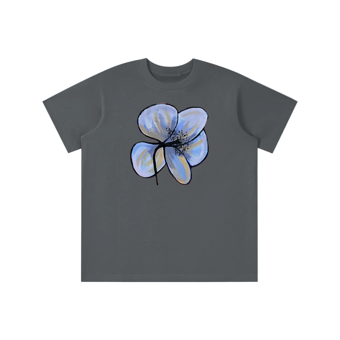 ‘PATCHWORK’ blue detail baby tee