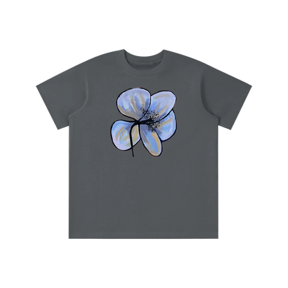 ‘PATCHWORK’ blue detail baby tee