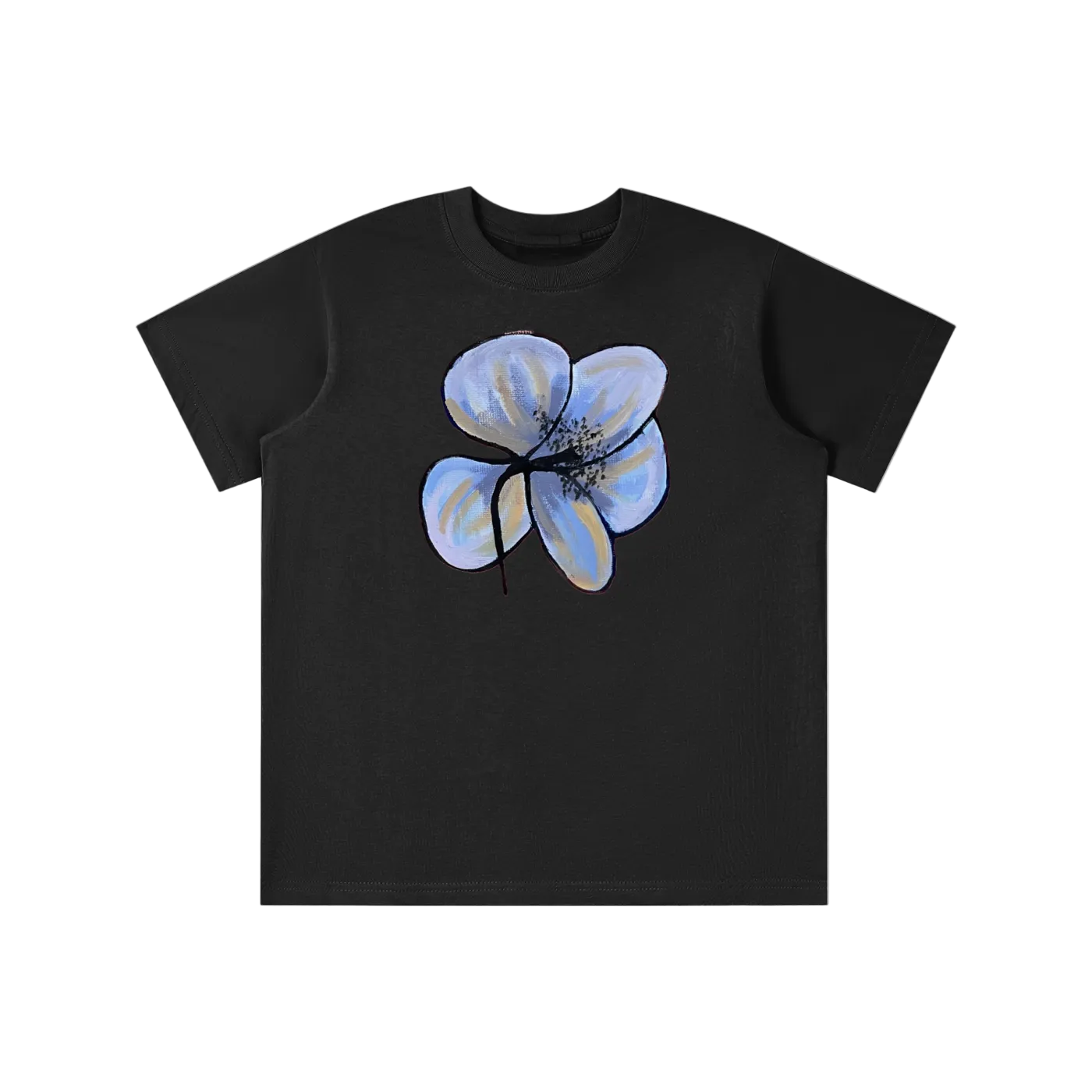 ‘PATCHWORK’ blue detail baby tee