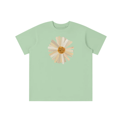 ‘PATCHWORK’ yellow detail baby tee